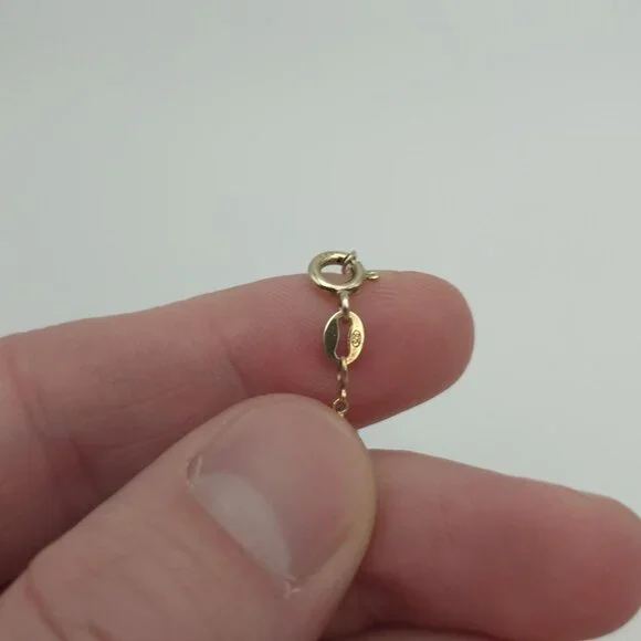 16 Inch Worn Gold Over Sterling Silver MCB Initials Name Necklace A1451 - Picture 4 of 6